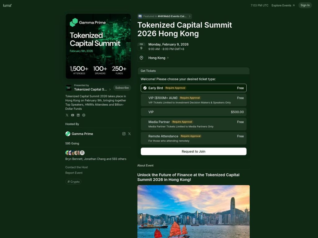 Tokenized Capital Summit 2026 Hong Kong image