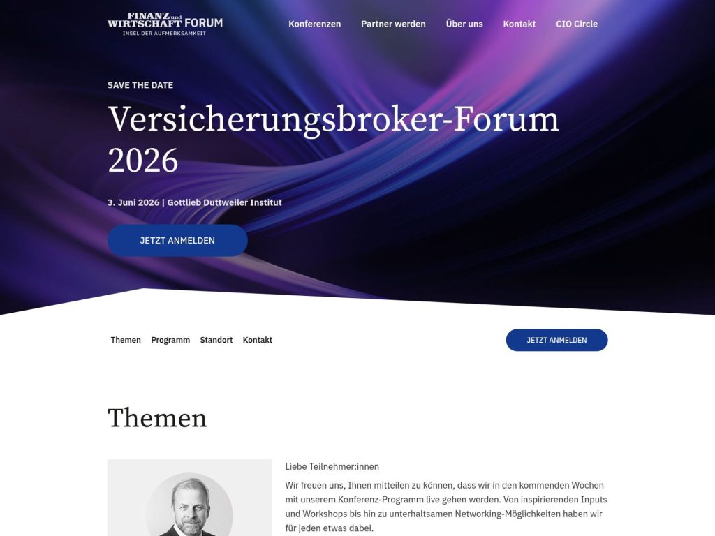 Versicherungsbroker-Forum 2026 website