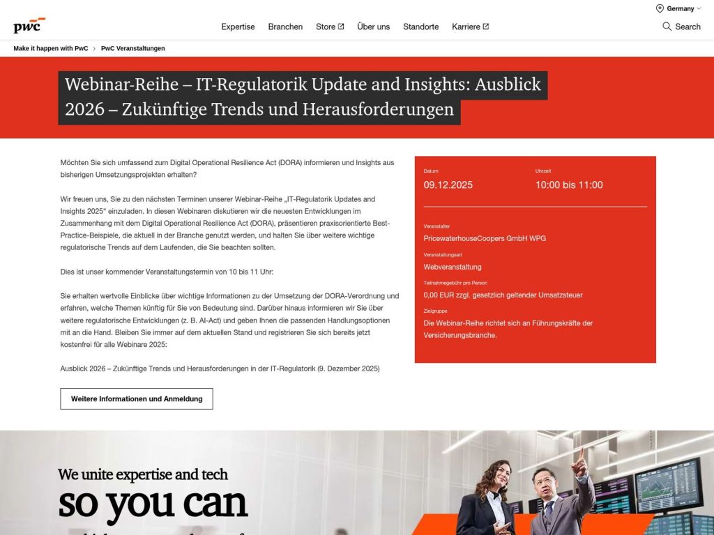 Webinar-Reihe – IT-Regulatorik Update and Insight image