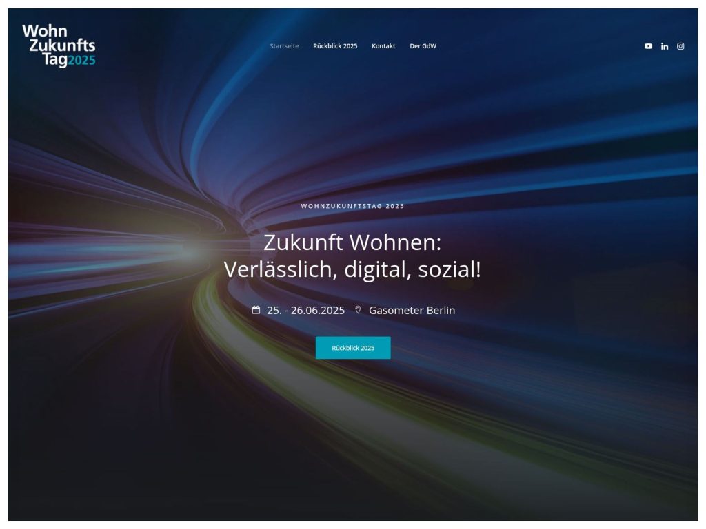 Wohnzukunftstag 2025 - Zukunft Wohnen: Verlässlich, digital, sozial!