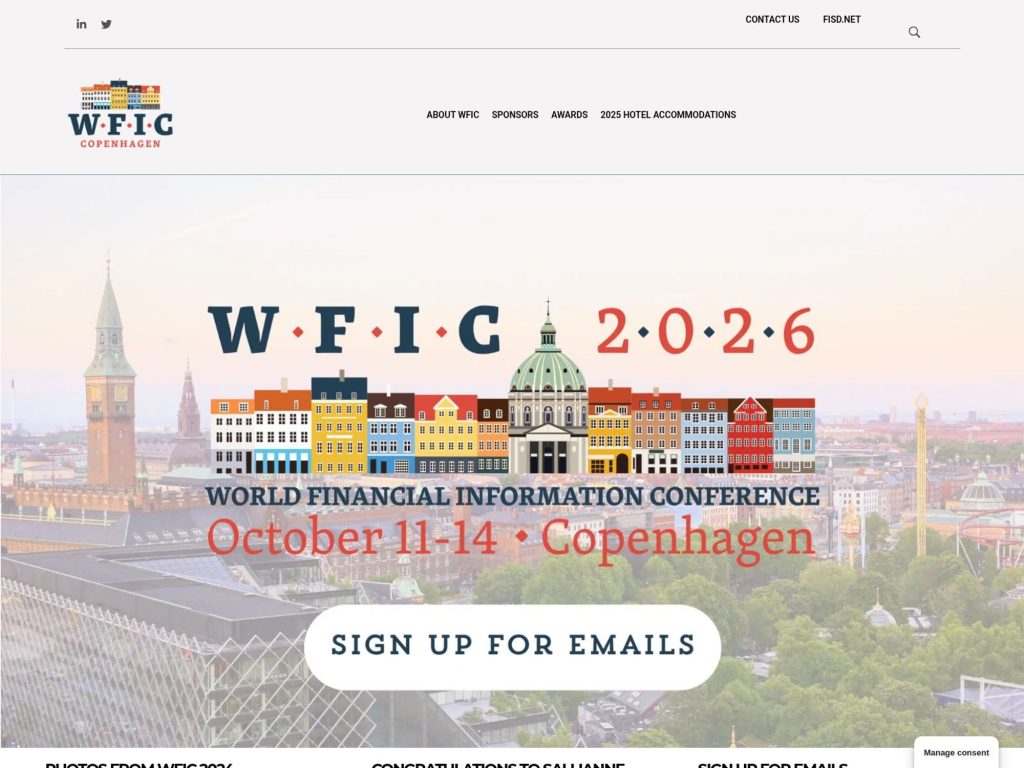 World Financial Information Conference 2026 website