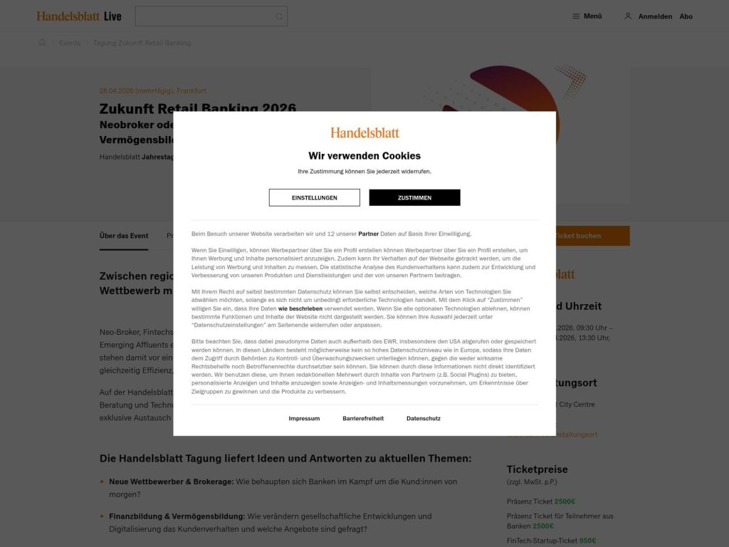 Zukunft Retail Banking 2026 website