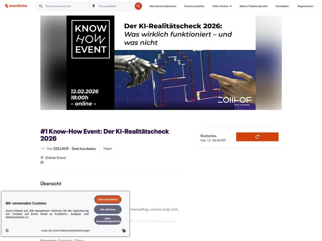 #1 Know-How Event: Der KI-Realitätscheck 2026 - Was wirklich funktioniert – und was nicht - Event screenshot