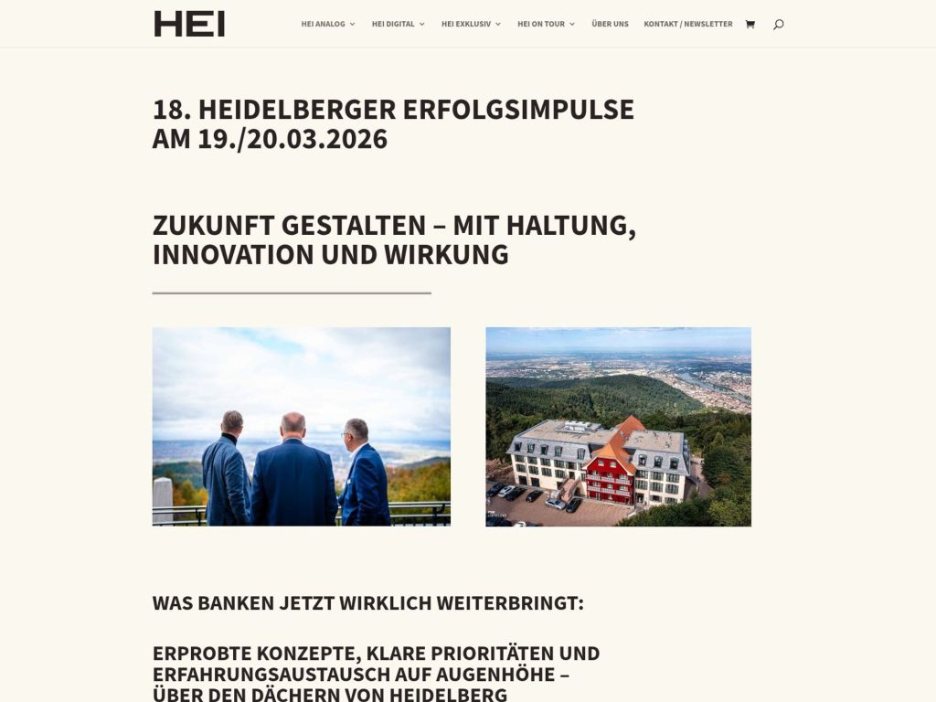 18. Heidelberger Erfolgsimpulse website
