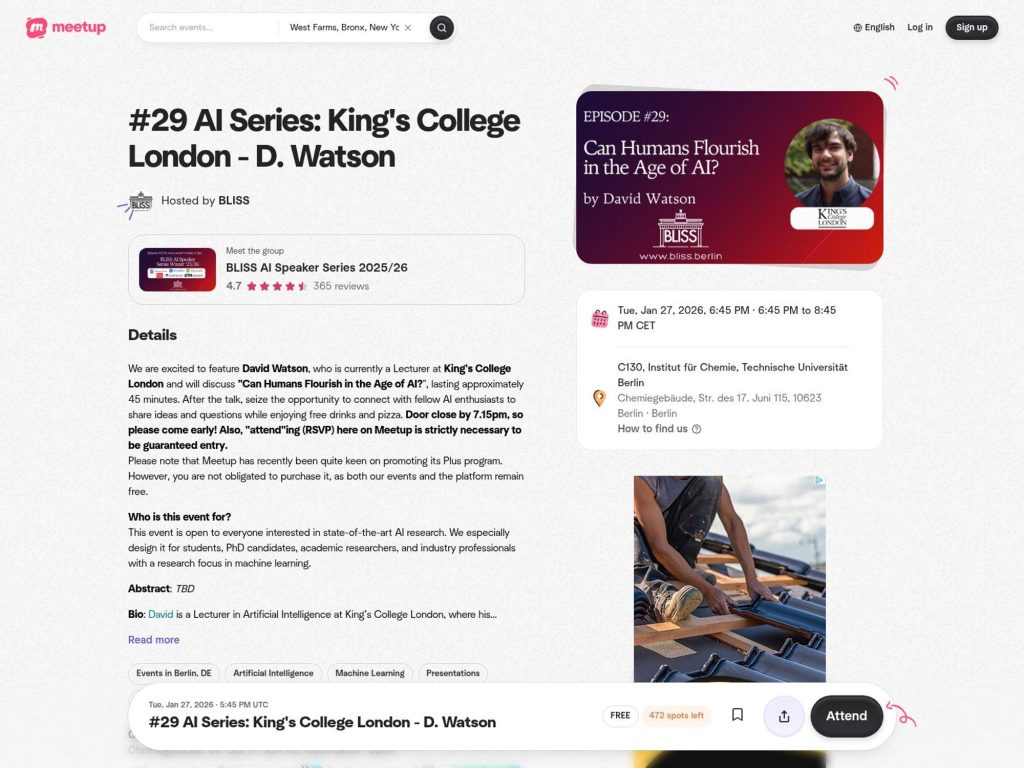 #29 AI Series: King's College London - D. Watson image