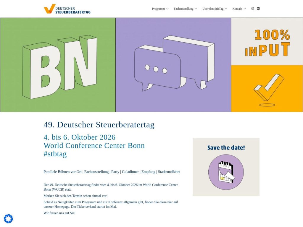 49. Deutscher Steuerberatertag website