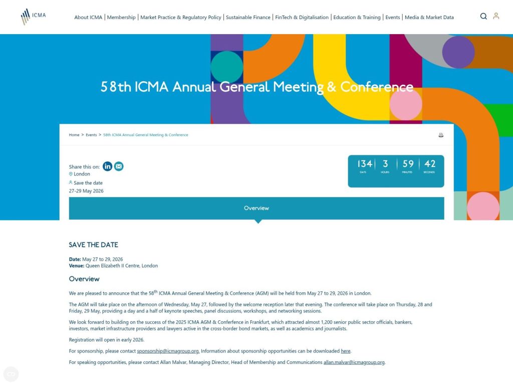 58th ICMA Annual General Meeting & Conference image