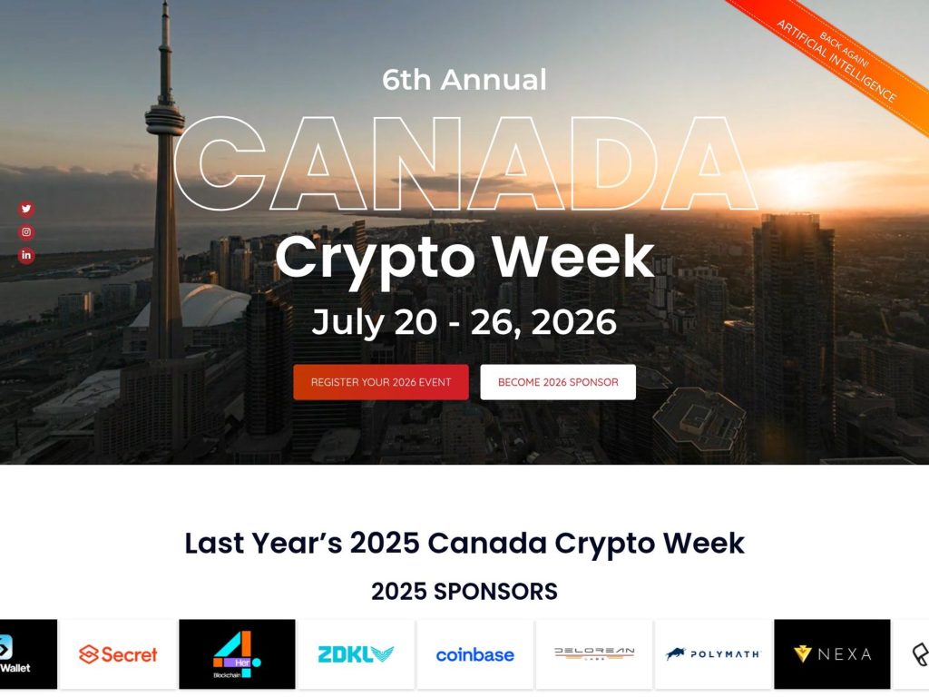 6th Annual Canada Crypto Week website