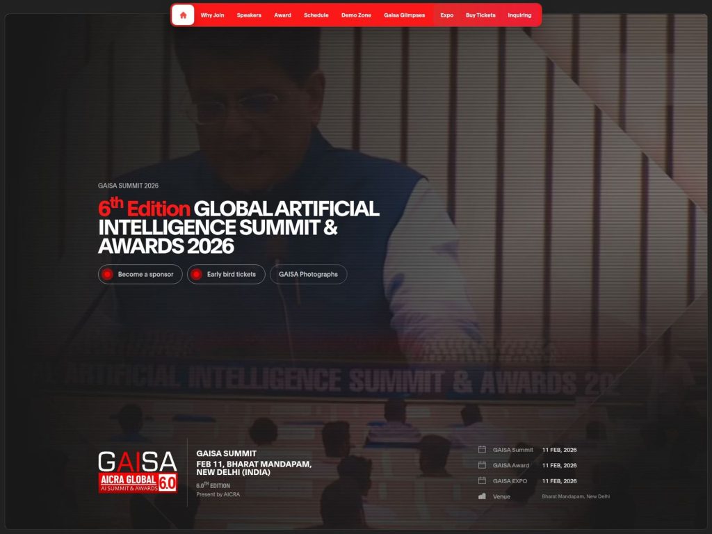 6th Edition Global Artificial Intelligence Summit & Awards 2026 image