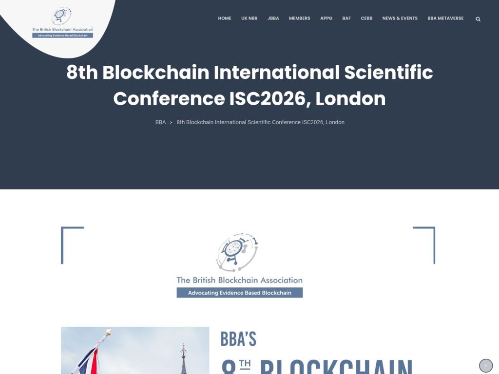 8th Blockchain International Scientific Conference website