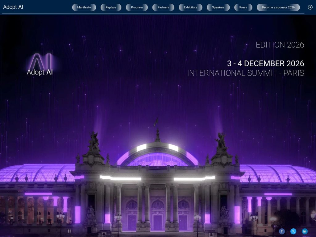 Adopt AI Grand Palais website
