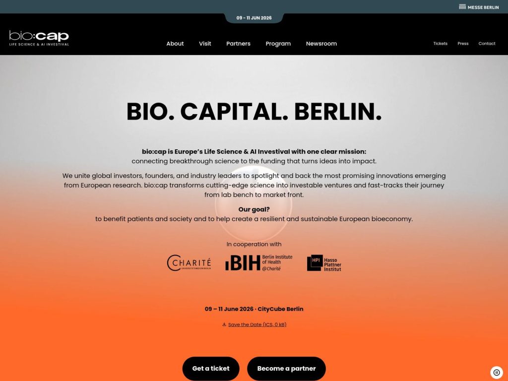 bio:cap Berlin website