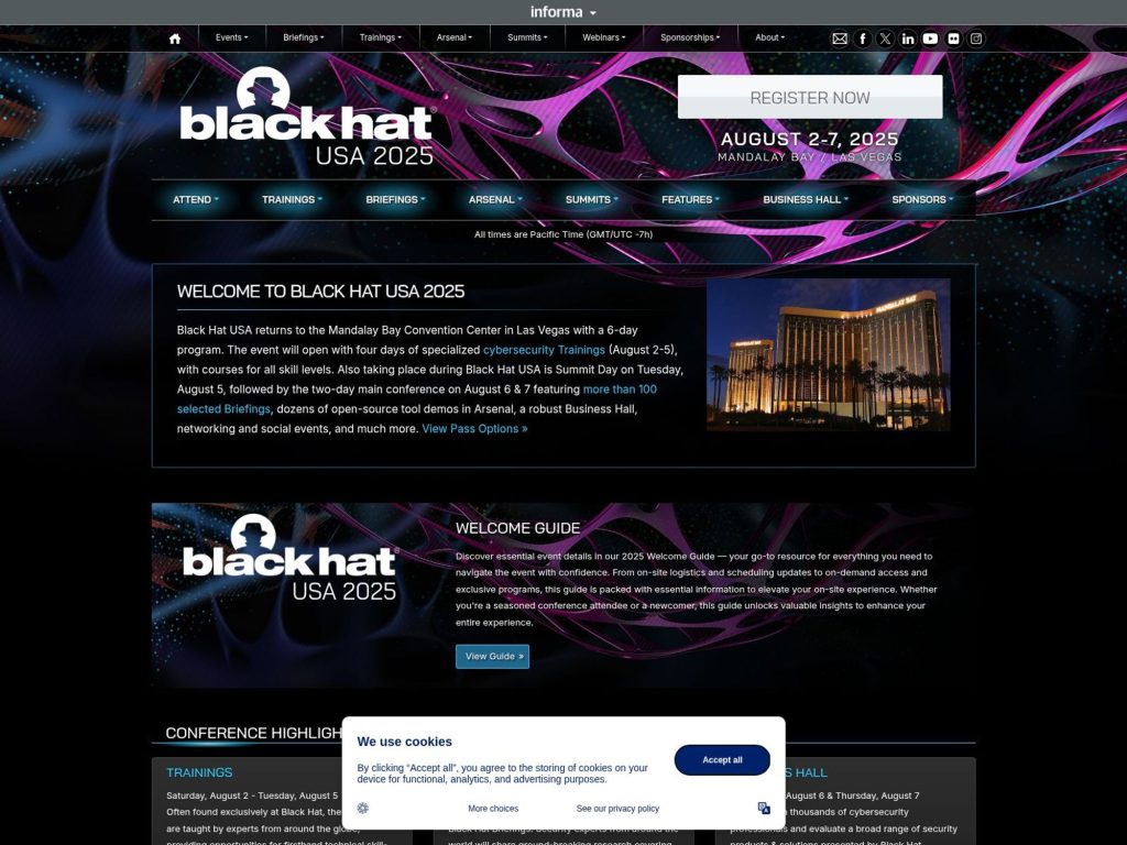 Black Hat USA 2026 website