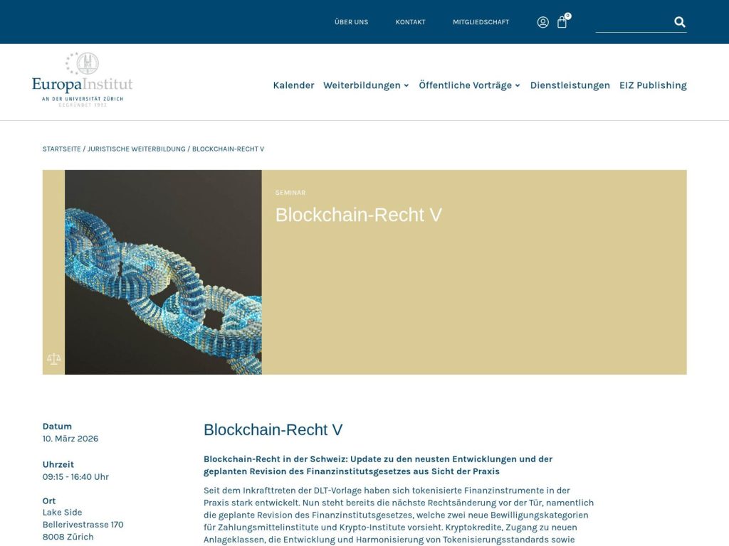 Blockchain-Recht V website