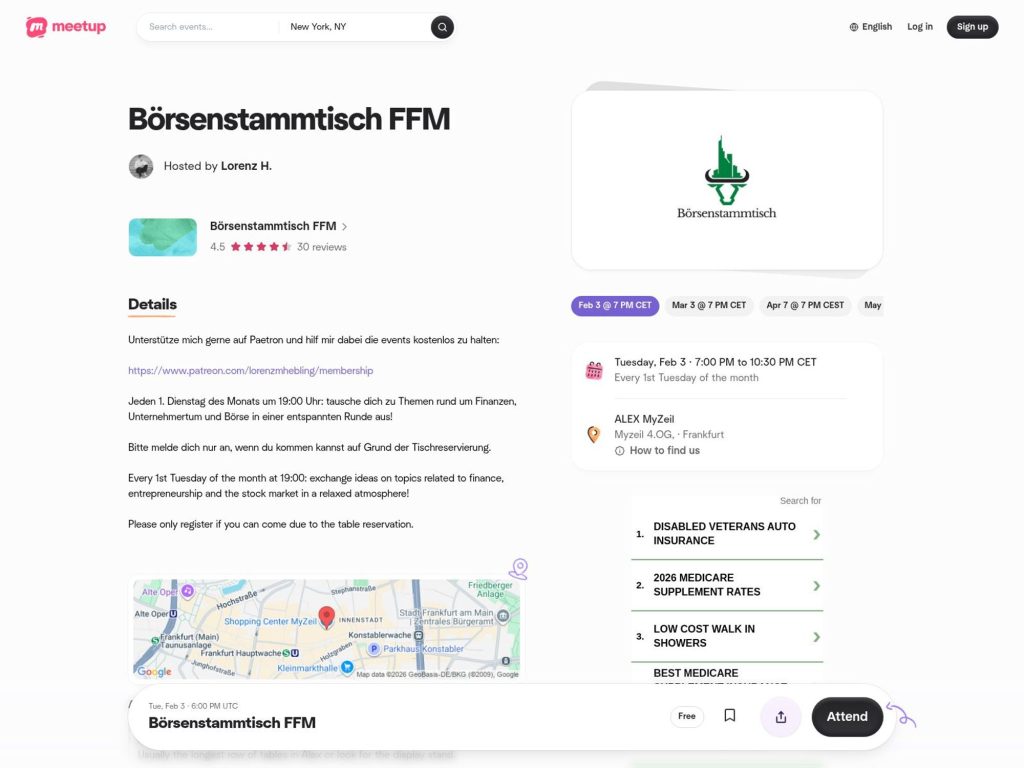 Börsenstammtisch FFM - Event screenshot
