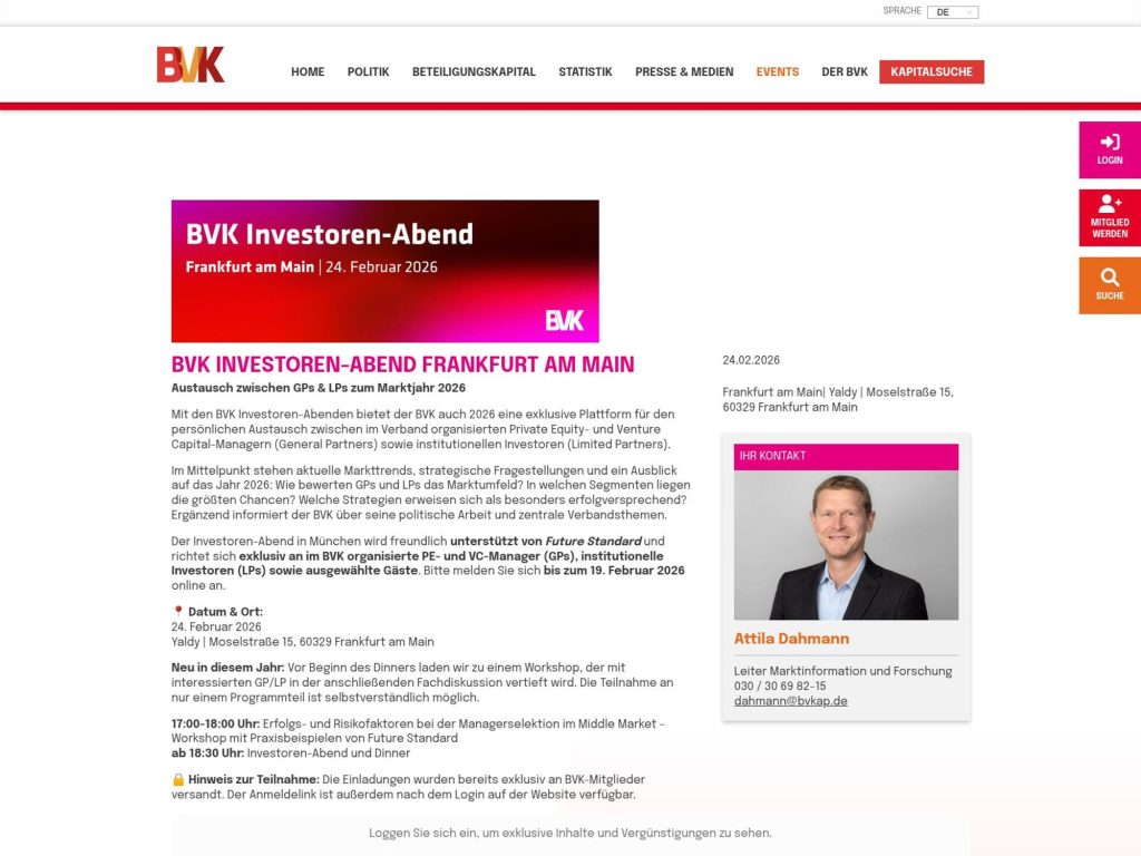 BVK Investoren-Abend München website