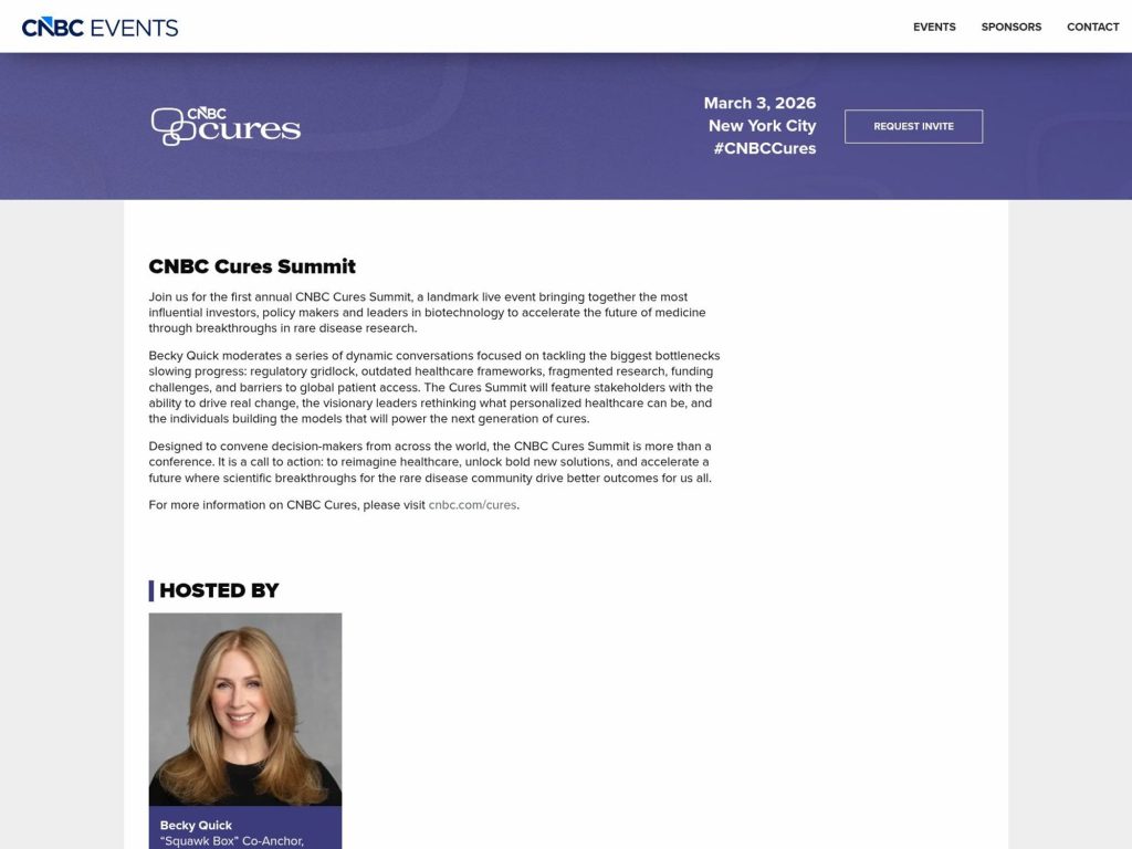 CNBC Cures Summit website