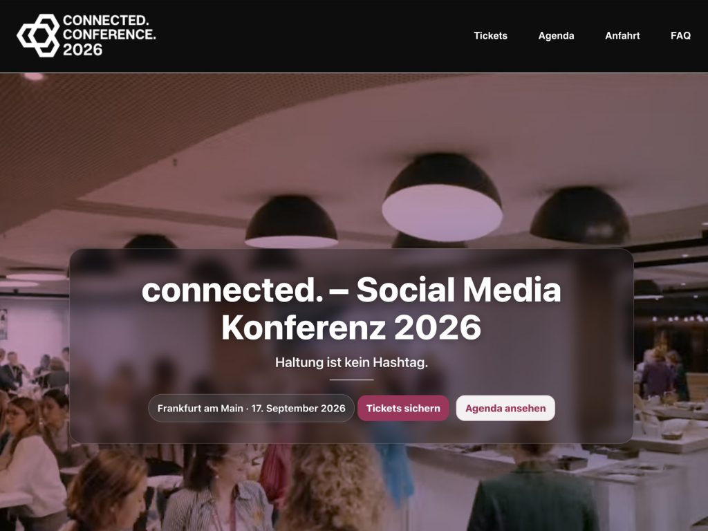 connected. - Social Media Konferenz Frankfurt am Main 2026 website