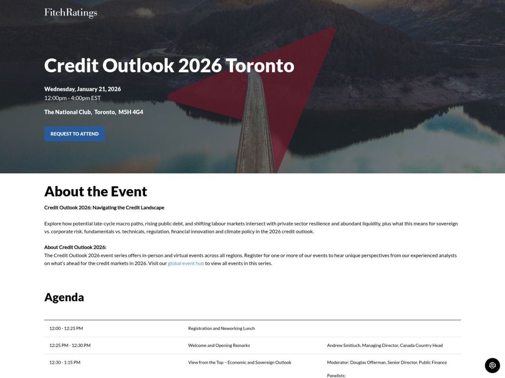 Credit Outlook 2026 Toronto image