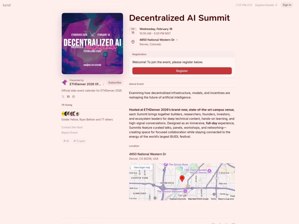 Decentralized AI Summit website
