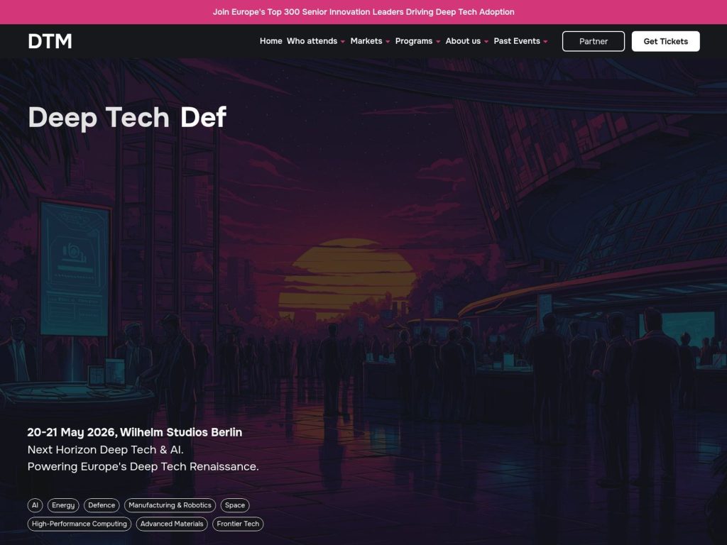 Deep Tech Momentum website