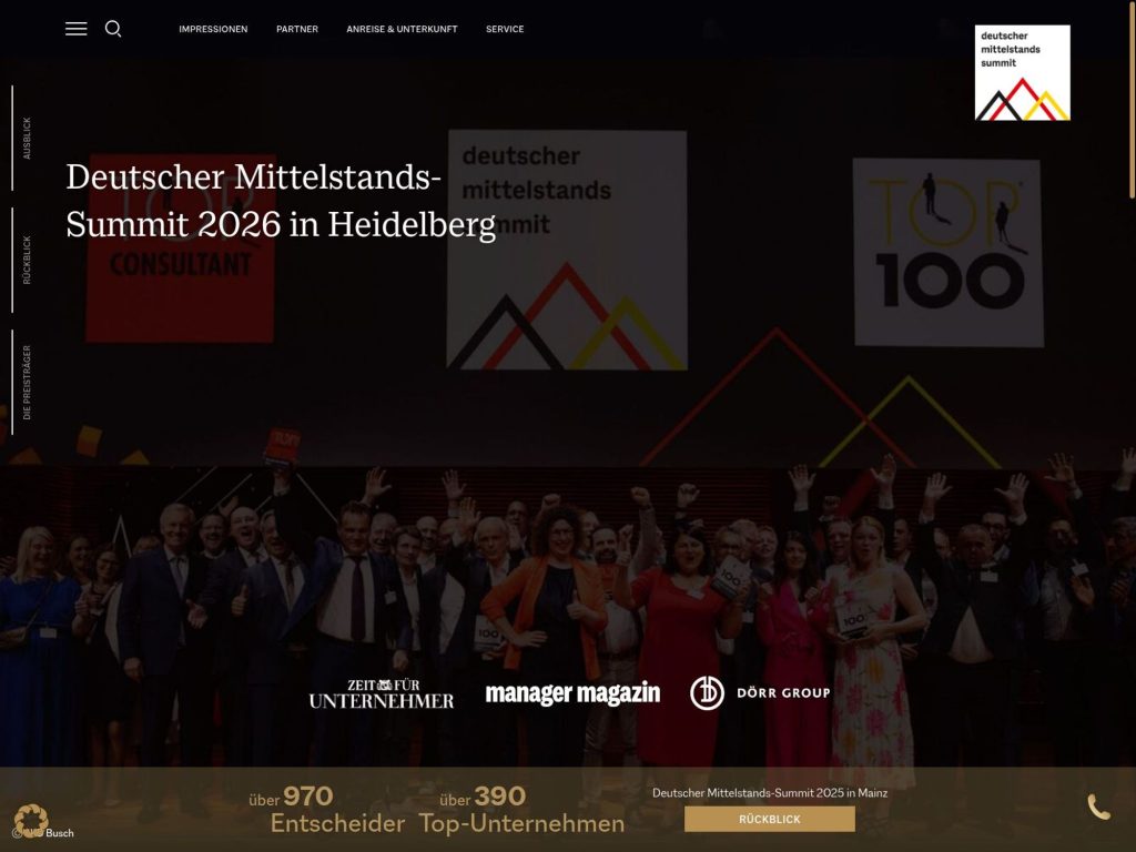 Deutscher Mittelstands-Summit 2026 website