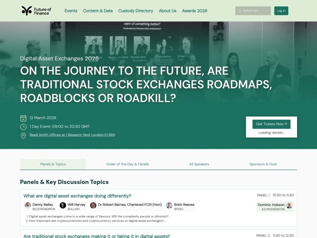Digital Asset Exchanges 2026 website