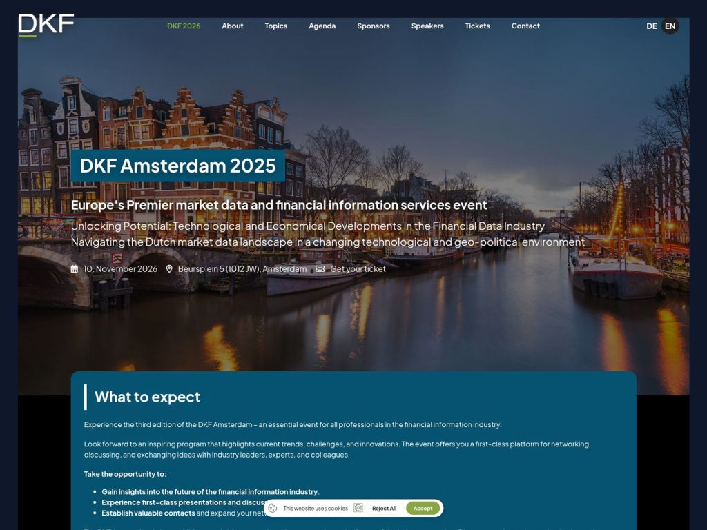 DKF Amsterdam 2026 website