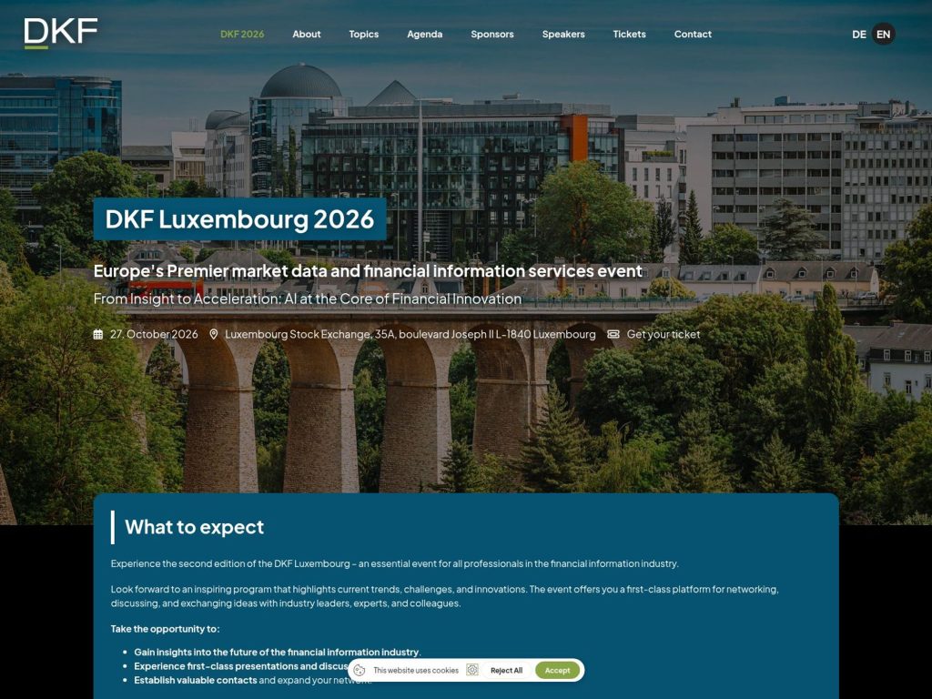 DKF Luxembourg 2026 website