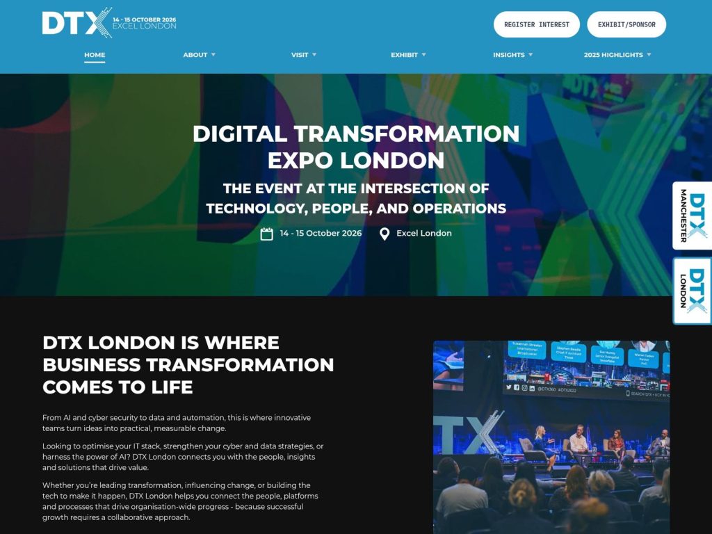 DTX London 2025 - The North's Biggest Digital and IT Event - Event screenshot