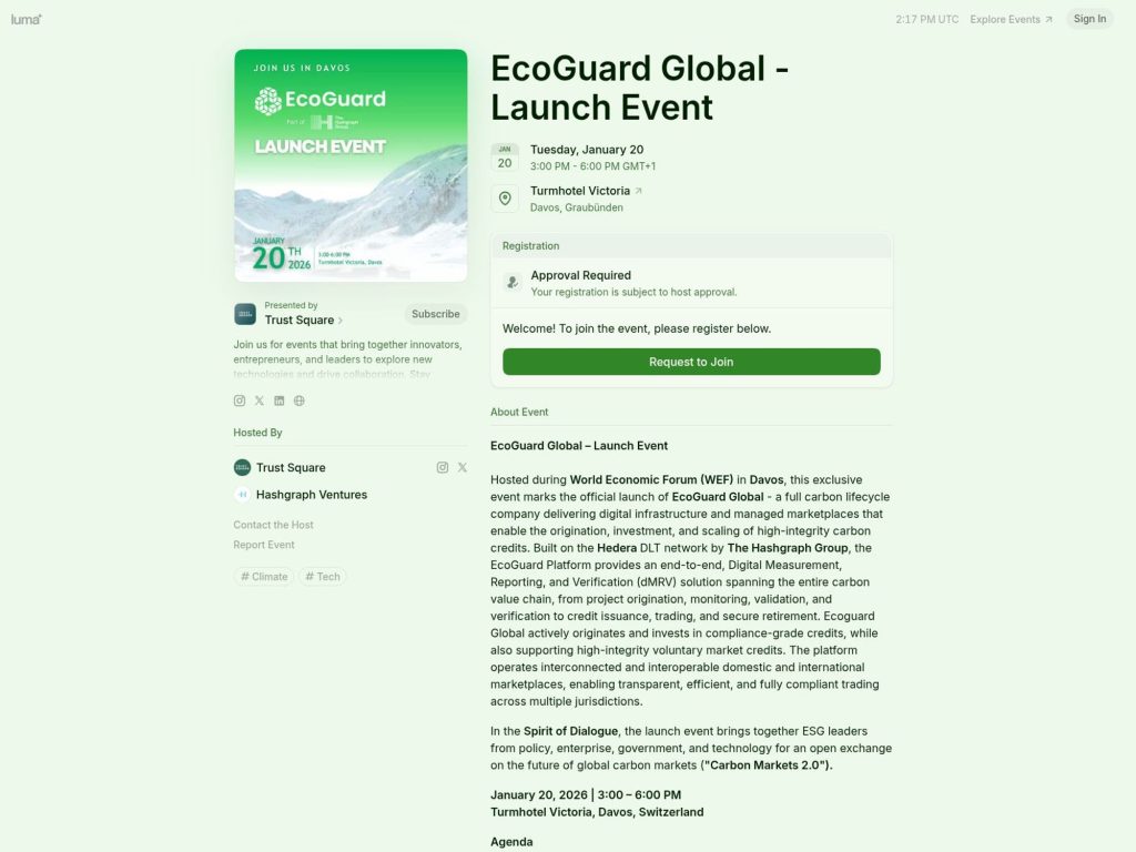 EcoGuard Global - Launch Event - Event screenshot
