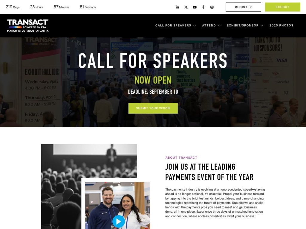 ETA TRANSACT website