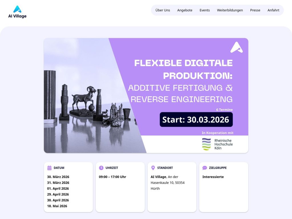 Flexible digitale Produktion website