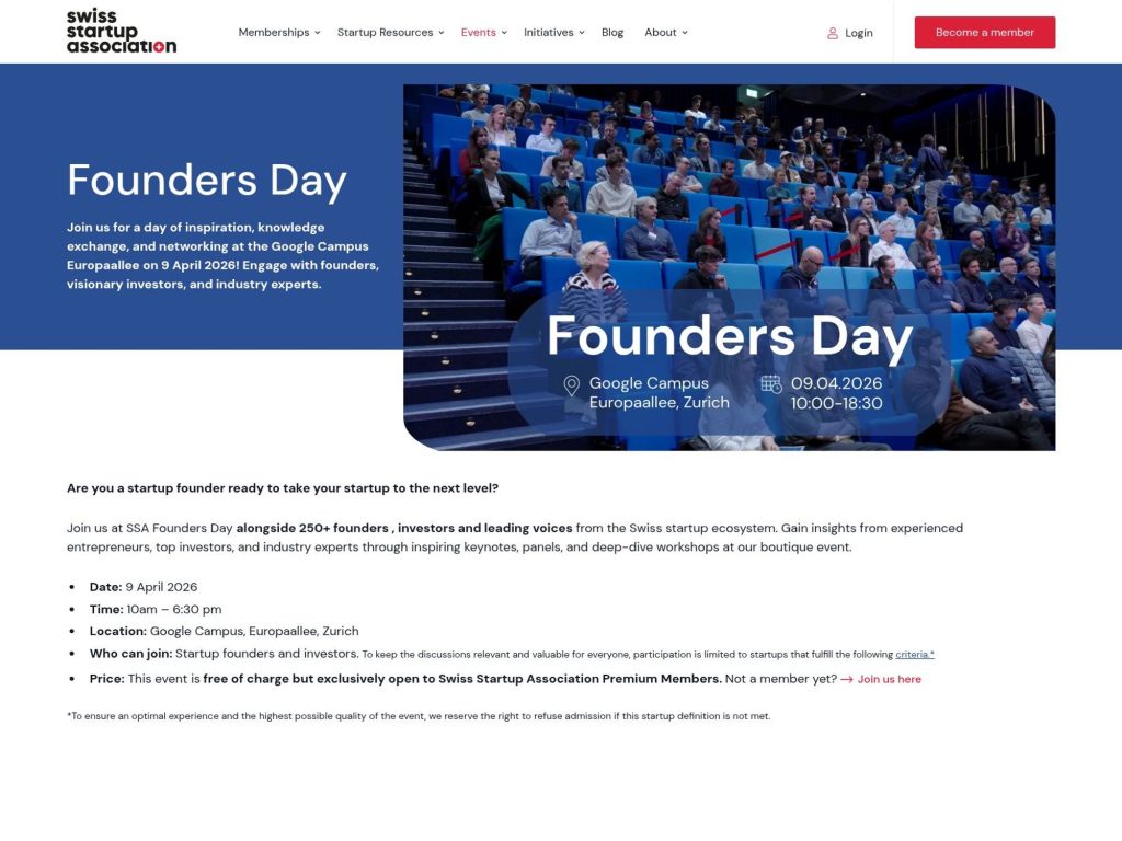 Founders Day 2026 website