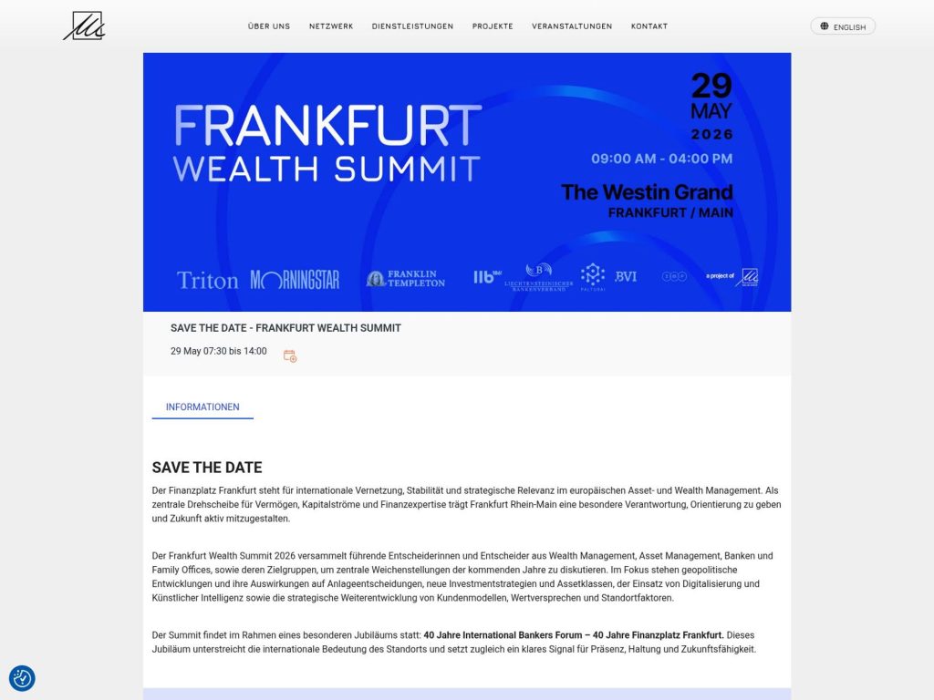 Frankfurt Wealth Summit website