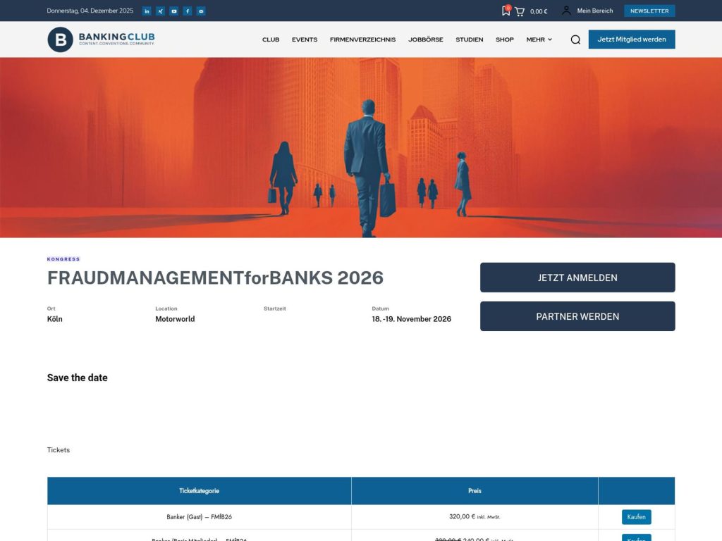 FRAUDMANAGEMENTforBANKS 2026 website