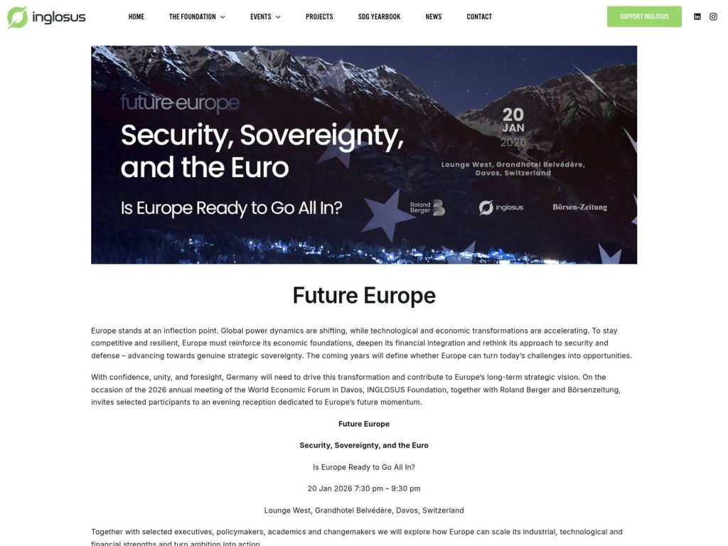 future europe - Security, Sovereignty, and the Euro - Event screenshot
