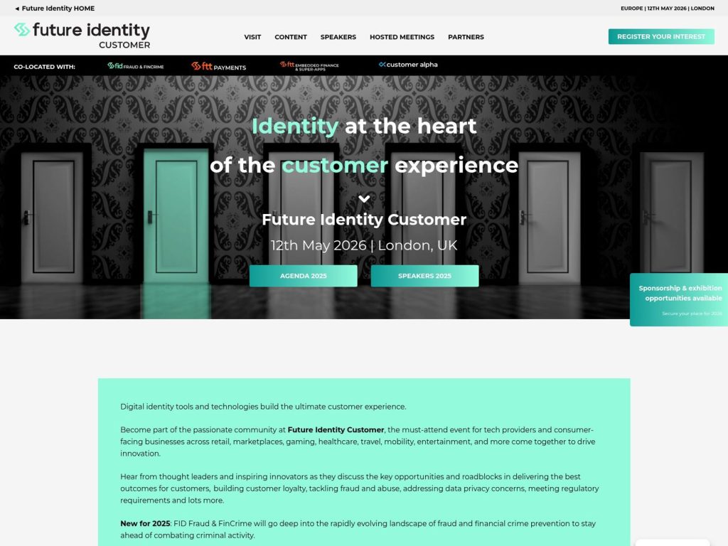Future Identity Customer Europe 2025 website