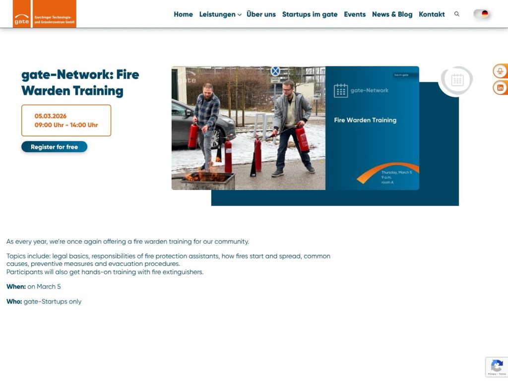 gate-Network: Fire Warden Training website