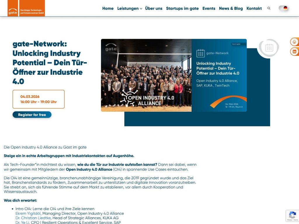gate-Network: Unlocking Industry Potential – Dein Tür-Öffner zur Industrie 4.0 website