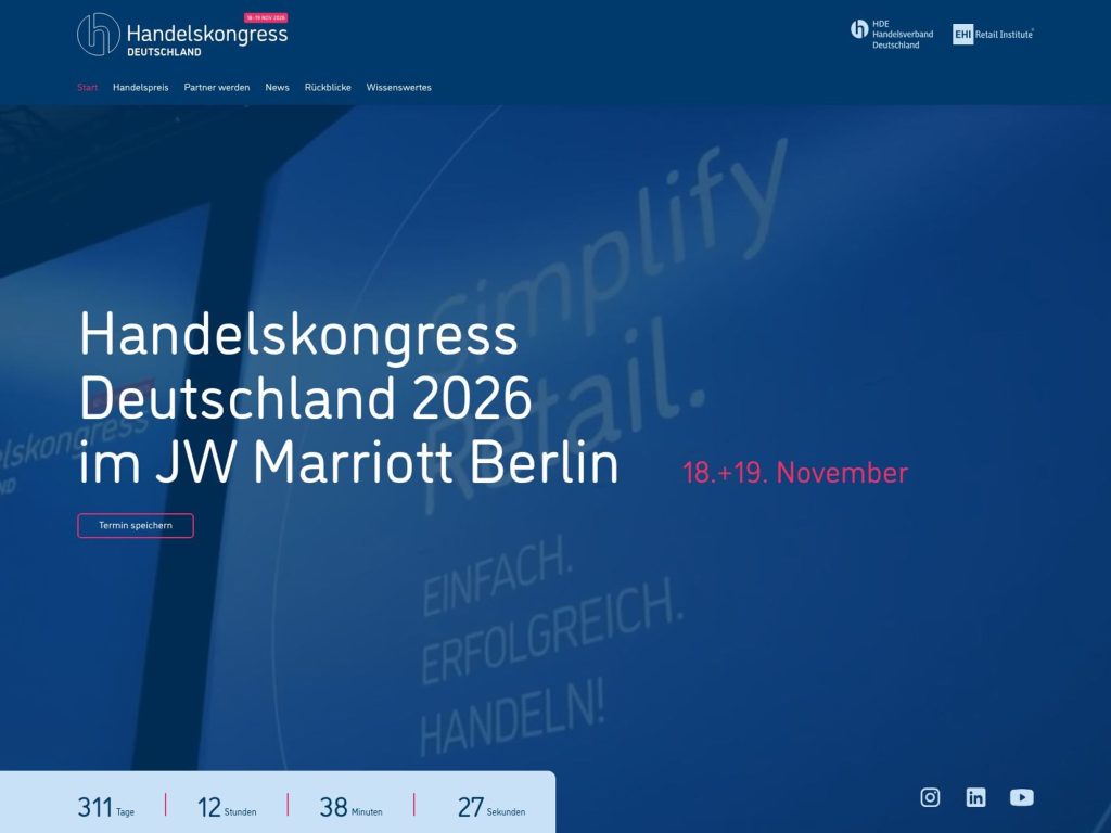 Handelskongress Deutschland 2026 website