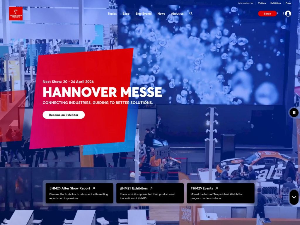 Hannover Messe 2026 website