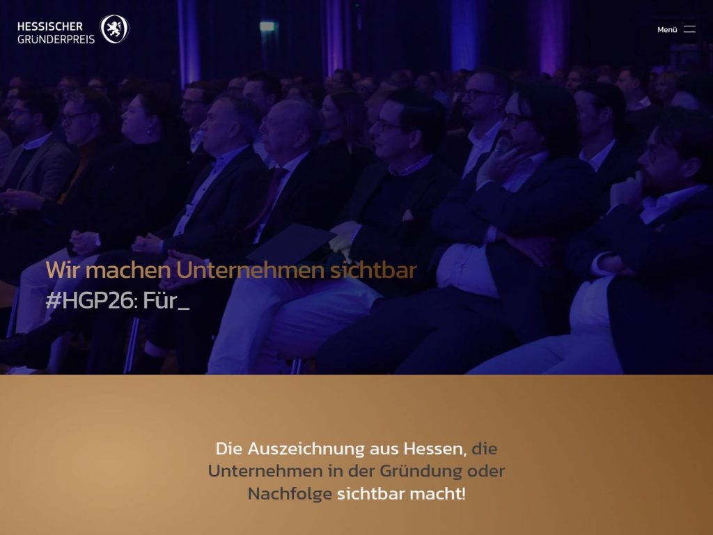 Hessischer Gründerpreis 2026 website