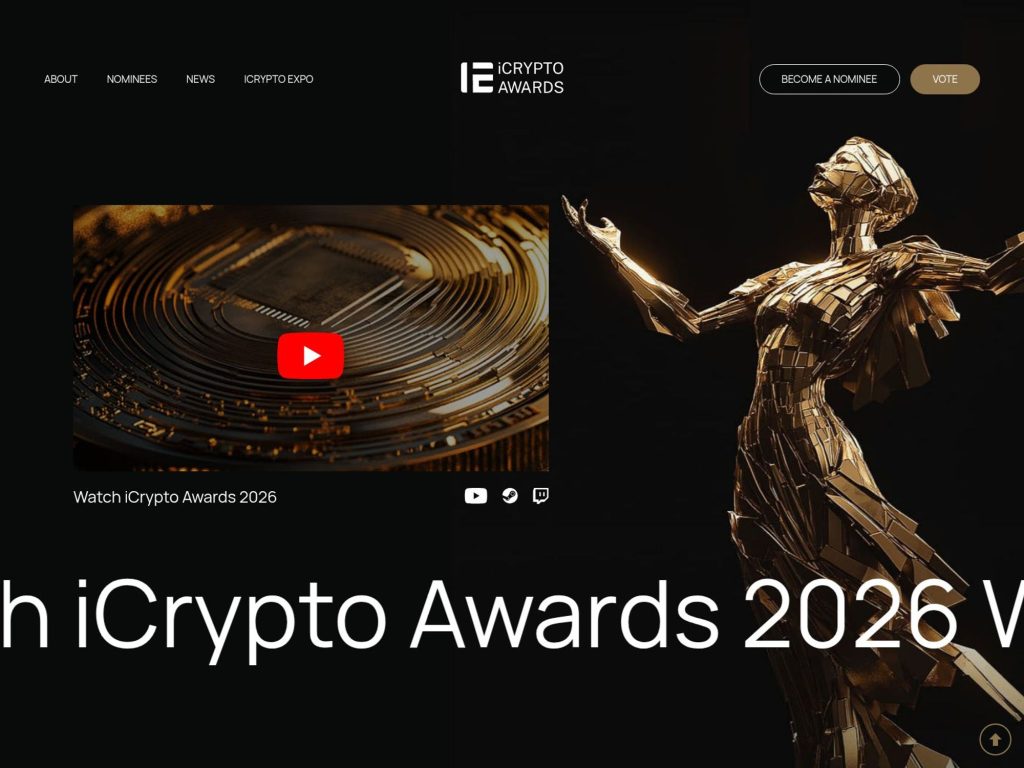 iCrypto Awards 2026 Grand Ceremony website