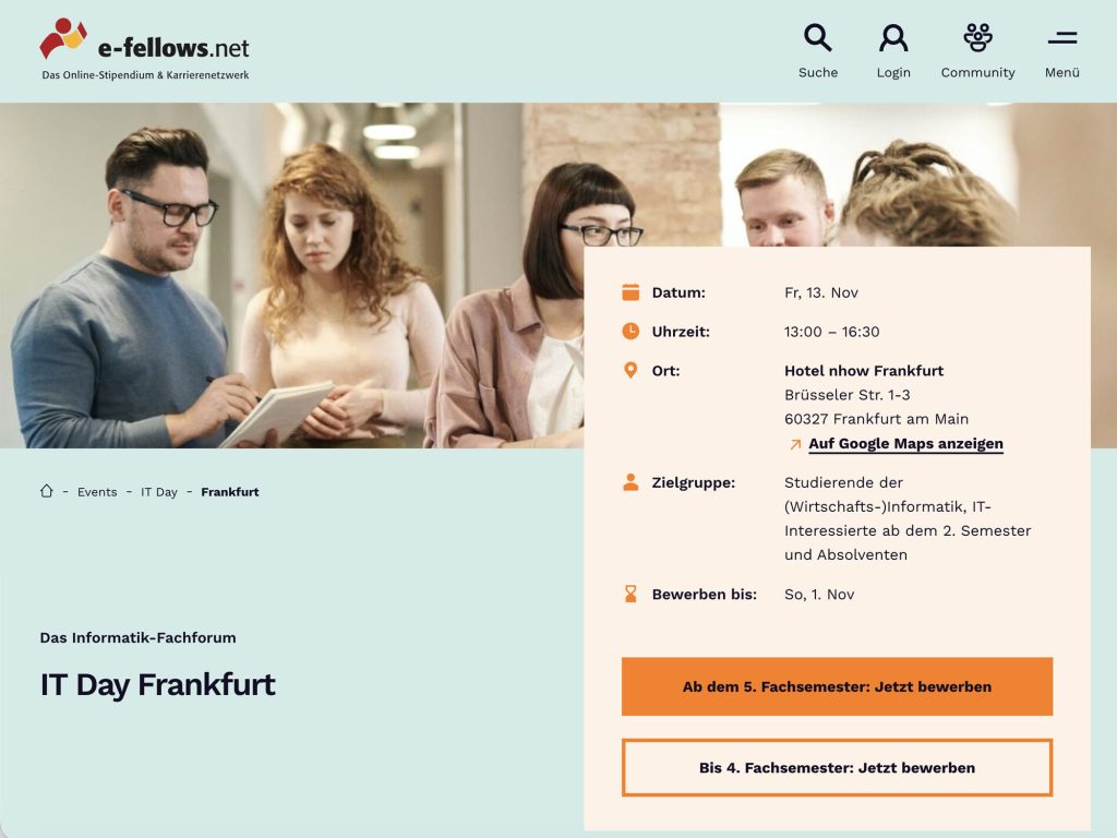IT Day Frankfurt website