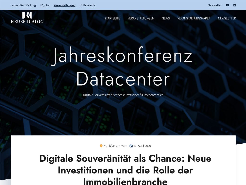 Jahreskonferenz Datacenter website