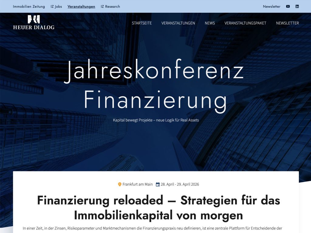 Jahreskonferenz Finanzierung website