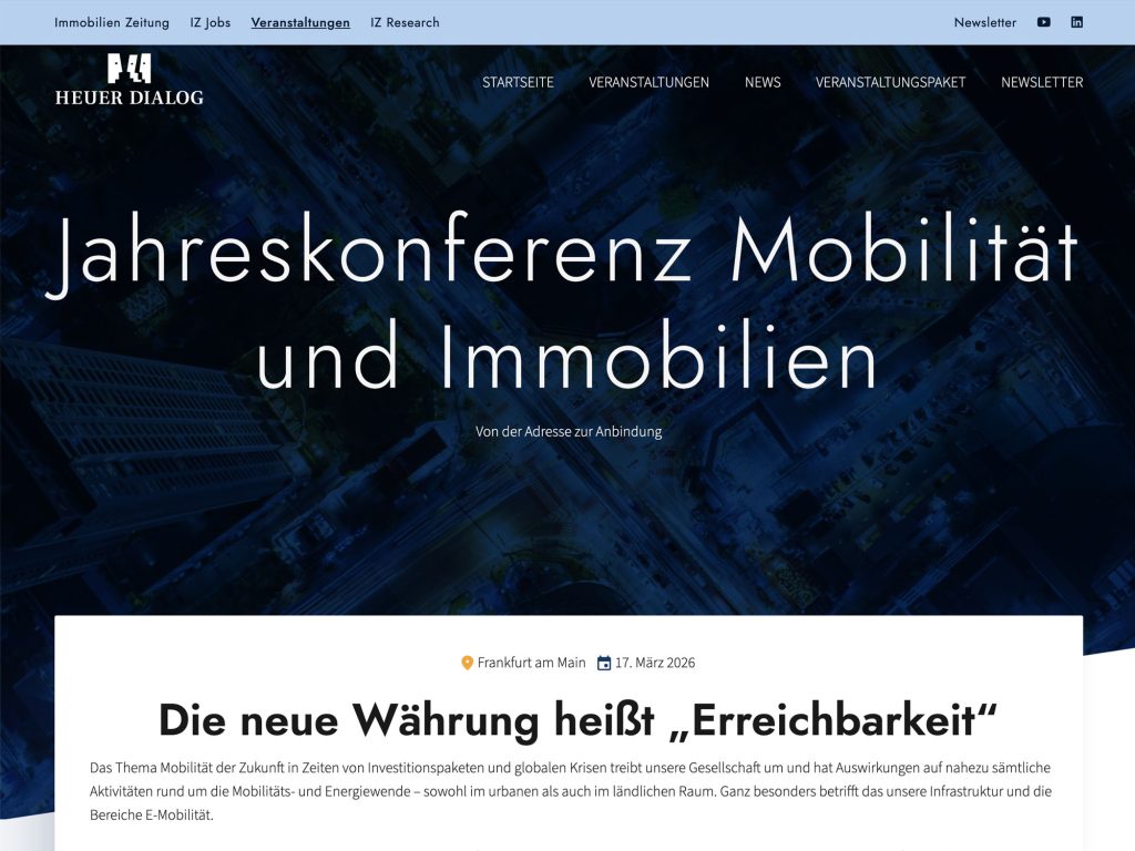 Jahreskonferenz Mobilität und Immobilien website