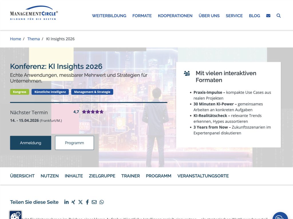 Konferenz: KI Insights 2026 website