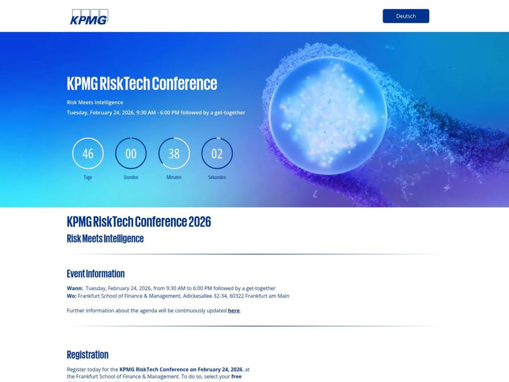 KPMG RiskTech Conference website